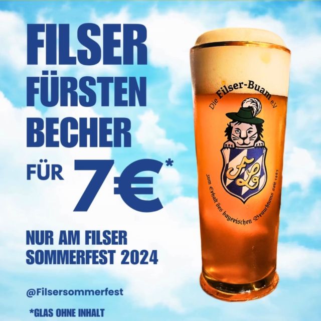 Wir sehen uns diesen Freitag am Filser Sommerfest 2024 im Seehaus ;-)
